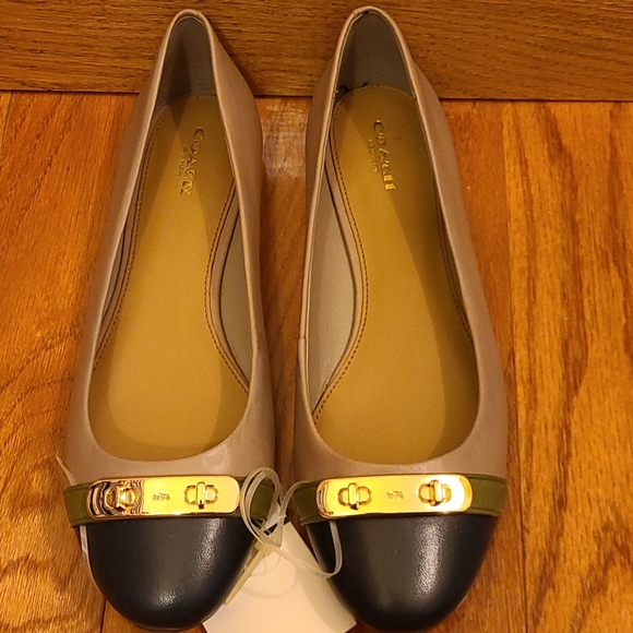 Coach Merilyn Leather Turnlock Ballet Flat